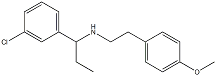 [1-(3-chlorophenyl)propyl][2-(4-methoxyphenyl)ethyl]amine,,结构式