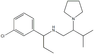 [1-(3-chlorophenyl)propyl][3-methyl-2-(pyrrolidin-1-yl)butyl]amine|