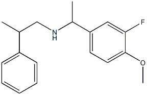 [1-(3-fluoro-4-methoxyphenyl)ethyl](2-phenylpropyl)amine|