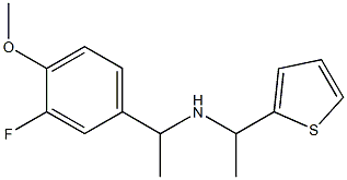 [1-(3-fluoro-4-methoxyphenyl)ethyl][1-(thiophen-2-yl)ethyl]amine Struktur