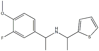 [1-(3-fluoro-4-methoxyphenyl)ethyl][1-(thiophen-2-yl)ethyl]amine Structure