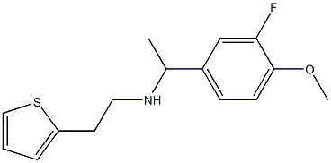 [1-(3-fluoro-4-methoxyphenyl)ethyl][2-(thiophen-2-yl)ethyl]amine Structure