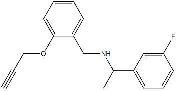 [1-(3-fluorophenyl)ethyl]({[2-(prop-2-yn-1-yloxy)phenyl]methyl})amine Struktur