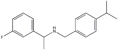 [1-(3-fluorophenyl)ethyl]({[4-(propan-2-yl)phenyl]methyl})amine 化学構造式