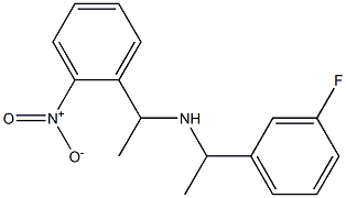 [1-(3-fluorophenyl)ethyl][1-(2-nitrophenyl)ethyl]amine Struktur