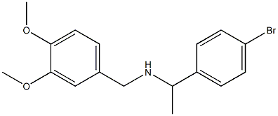 [1-(4-bromophenyl)ethyl][(3,4-dimethoxyphenyl)methyl]amine Structure