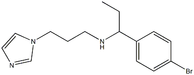 [1-(4-bromophenyl)propyl][3-(1H-imidazol-1-yl)propyl]amine,,结构式