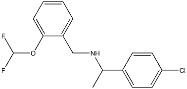 [1-(4-chlorophenyl)ethyl]({[2-(difluoromethoxy)phenyl]methyl})amine 化学構造式