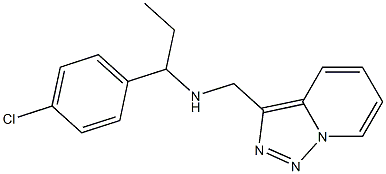 [1-(4-chlorophenyl)propyl]({[1,2,4]triazolo[3,4-a]pyridin-3-ylmethyl})amine,,结构式