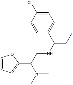 [1-(4-chlorophenyl)propyl][2-(dimethylamino)-2-(furan-2-yl)ethyl]amine 化学構造式