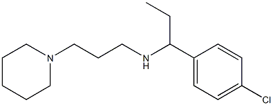 [1-(4-chlorophenyl)propyl][3-(piperidin-1-yl)propyl]amine,,结构式