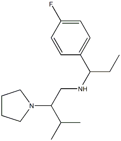 [1-(4-fluorophenyl)propyl][3-methyl-2-(pyrrolidin-1-yl)butyl]amine|