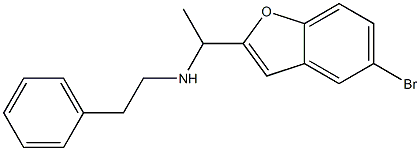 [1-(5-bromo-1-benzofuran-2-yl)ethyl](2-phenylethyl)amine Structure