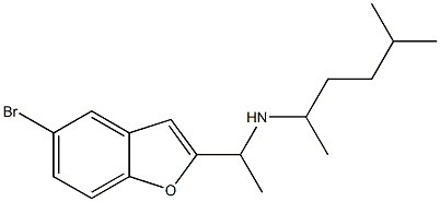 [1-(5-bromo-1-benzofuran-2-yl)ethyl](5-methylhexan-2-yl)amine 结构式