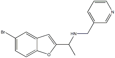 [1-(5-bromo-1-benzofuran-2-yl)ethyl](pyridin-3-ylmethyl)amine 结构式