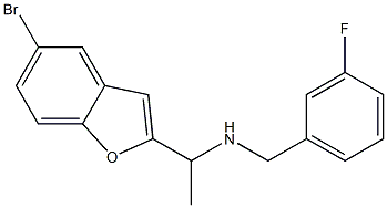 [1-(5-bromo-1-benzofuran-2-yl)ethyl][(3-fluorophenyl)methyl]amine 化学構造式