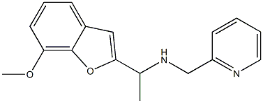 [1-(7-methoxy-1-benzofuran-2-yl)ethyl](pyridin-2-ylmethyl)amine Struktur