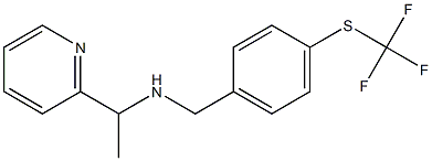 [1-(pyridin-2-yl)ethyl]({4-[(trifluoromethyl)sulfanyl]phenyl}methyl)amine 化学構造式