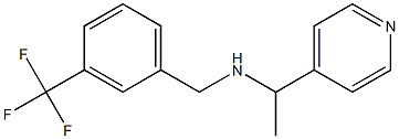 [1-(pyridin-4-yl)ethyl]({[3-(trifluoromethyl)phenyl]methyl})amine 结构式