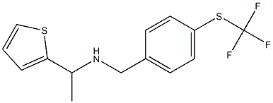 [1-(thiophen-2-yl)ethyl]({4-[(trifluoromethyl)sulfanyl]phenyl}methyl)amine Structure