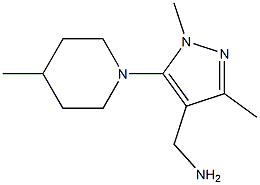 [1,3-dimethyl-5-(4-methylpiperidin-1-yl)-1H-pyrazol-4-yl]methanamine|