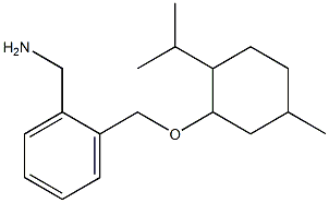[2-({[5-methyl-2-(propan-2-yl)cyclohexyl]oxy}methyl)phenyl]methanamine,,结构式