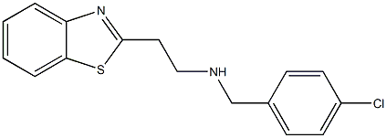 [2-(1,3-benzothiazol-2-yl)ethyl][(4-chlorophenyl)methyl]amine,,结构式