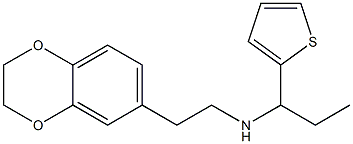 [2-(2,3-dihydro-1,4-benzodioxin-6-yl)ethyl][1-(thiophen-2-yl)propyl]amine 结构式