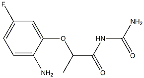 [2-(2-amino-5-fluorophenoxy)propanoyl]urea Struktur