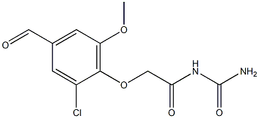 [2-(2-chloro-4-formyl-6-methoxyphenoxy)acetyl]urea Structure