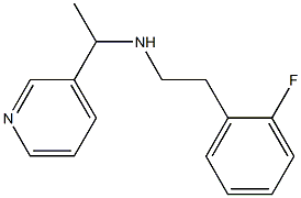 [2-(2-fluorophenyl)ethyl][1-(pyridin-3-yl)ethyl]amine 化学構造式