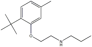 [2-(2-tert-butyl-5-methylphenoxy)ethyl](propyl)amine,,结构式