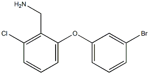 [2-(3-bromophenoxy)-6-chlorophenyl]methanamine 结构式
