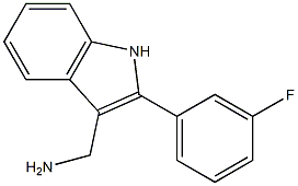 [2-(3-fluorophenyl)-1H-indol-3-yl]methanamine Struktur