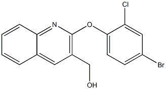 [2-(4-bromo-2-chlorophenoxy)quinolin-3-yl]methanol Structure