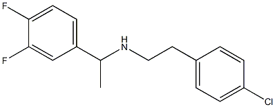 [2-(4-chlorophenyl)ethyl][1-(3,4-difluorophenyl)ethyl]amine Struktur