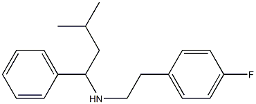 [2-(4-fluorophenyl)ethyl](3-methyl-1-phenylbutyl)amine Struktur