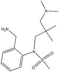 [2-(aminomethyl)phenyl]-N-{2-[(dimethylamino)methyl]-2-methylpropyl}methanesulfonamide,,结构式