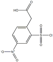 [2-(chlorosulfonyl)-4-nitrophenyl]acetic acid,,结构式