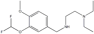 [2-(diethylamino)ethyl]({[3-(difluoromethoxy)-4-methoxyphenyl]methyl})amine,,结构式