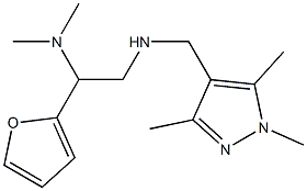 [2-(dimethylamino)-2-(furan-2-yl)ethyl][(1,3,5-trimethyl-1H-pyrazol-4-yl)methyl]amine,,结构式