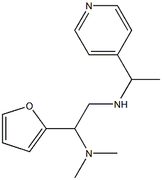 [2-(dimethylamino)-2-(furan-2-yl)ethyl][1-(pyridin-4-yl)ethyl]amine 化学構造式