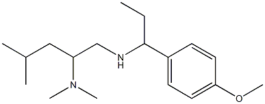 [2-(dimethylamino)-4-methylpentyl][1-(4-methoxyphenyl)propyl]amine 化学構造式