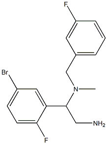 [2-amino-1-(5-bromo-2-fluorophenyl)ethyl][(3-fluorophenyl)methyl]methylamine 结构式
