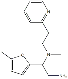 [2-amino-1-(5-methylfuran-2-yl)ethyl](methyl)[2-(pyridin-2-yl)ethyl]amine,,结构式