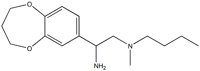 [2-amino-2-(3,4-dihydro-2H-1,5-benzodioxepin-7-yl)ethyl](butyl)methylamine Struktur