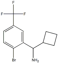 [2-bromo-5-(trifluoromethyl)phenyl](cyclobutyl)methanamine 化学構造式