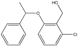 [2-chloro-6-(1-phenylethoxy)phenyl]methanol 结构式