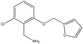 [2-chloro-6-(furan-2-ylmethoxy)phenyl]methanamine,,结构式