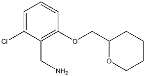 [2-chloro-6-(oxan-2-ylmethoxy)phenyl]methanamine Struktur